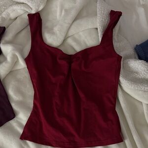 SHEIN Burgundy Crop Top